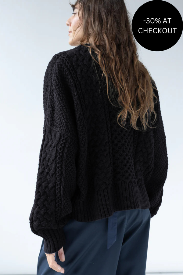 Fisherman Sweater in Onyx, from Shaina Mote