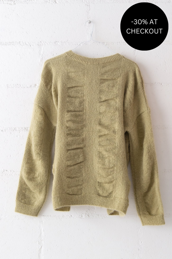 Waterfall Sweater in Lime, from Black Crane