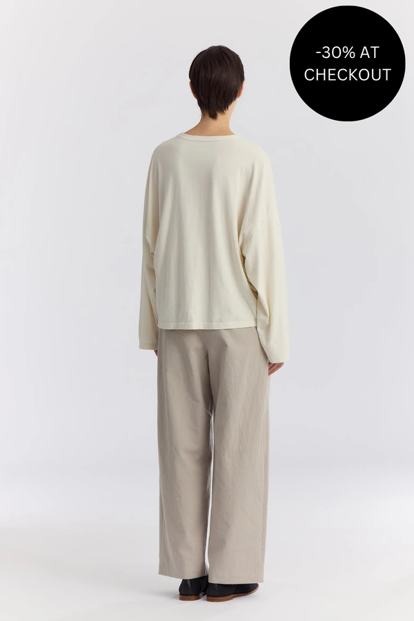 Loose Tee in Ivory, from Black Crane