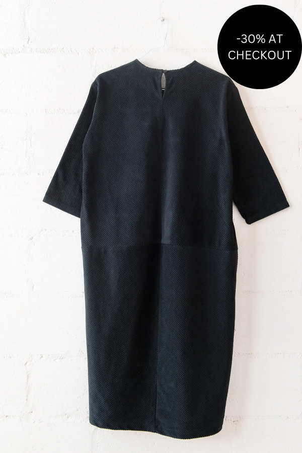 Corduroy Radient Dress in Dark Grey, from Black Crane