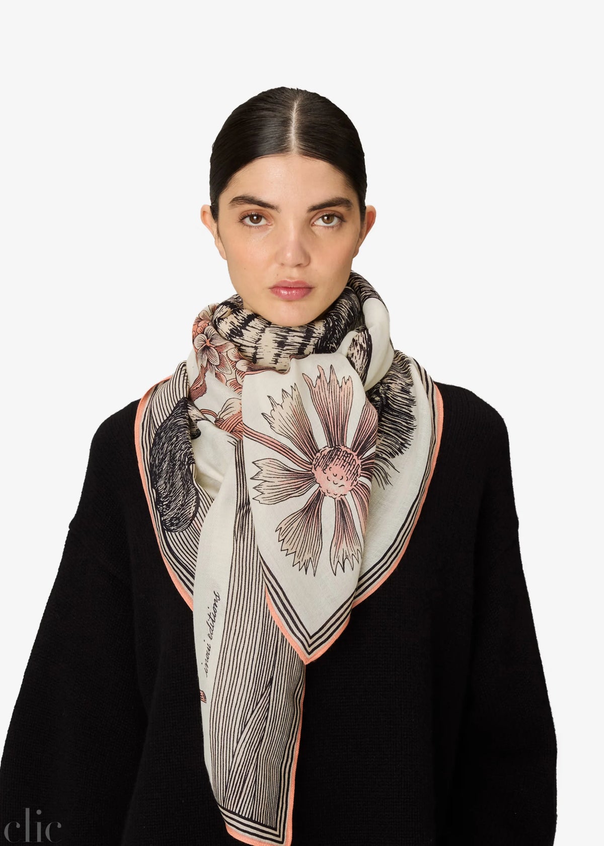 Gustav 130 Square Scarf in Powder, from Inoui Editions