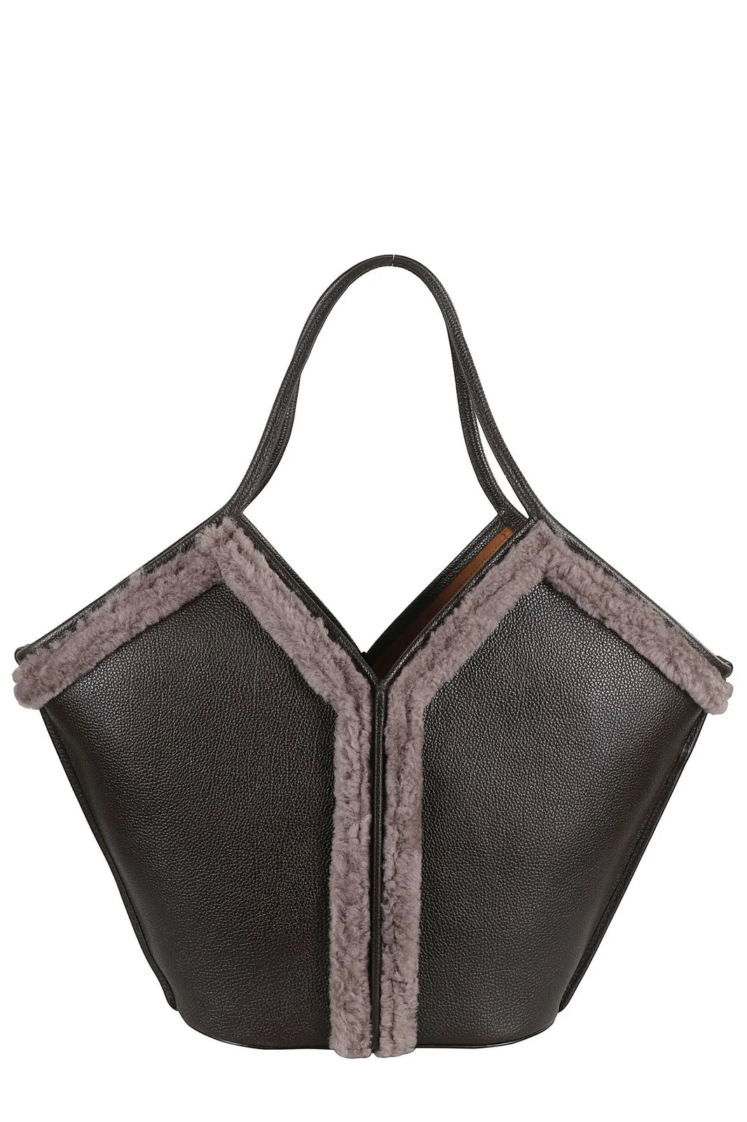 Calella Curly Shearling Trims in Dark Brown, from Hereu