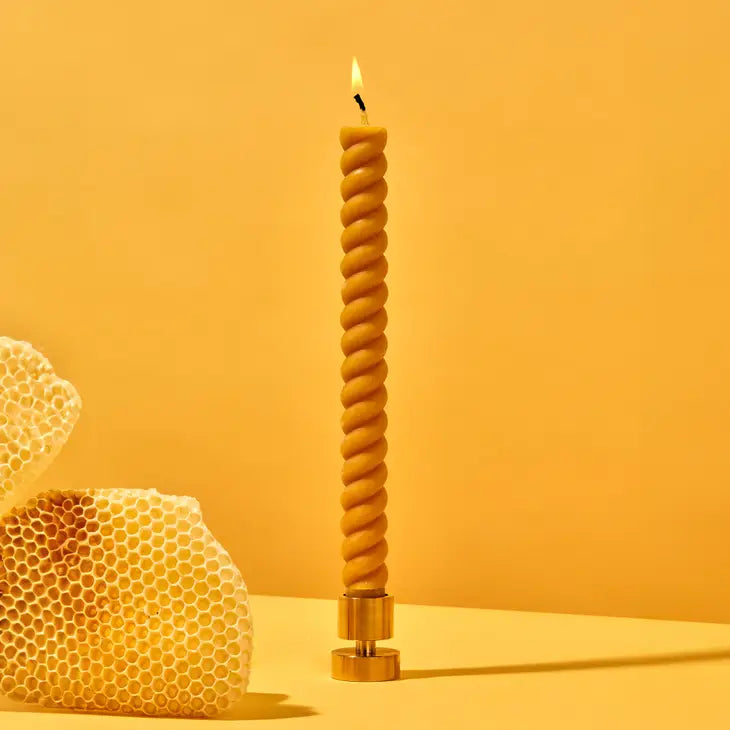 Spiral Beeswax Candles 2 Pack, from 54 Celsius