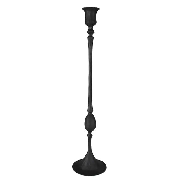 Large Petro Taper Candle Holder in Black, from HomArt