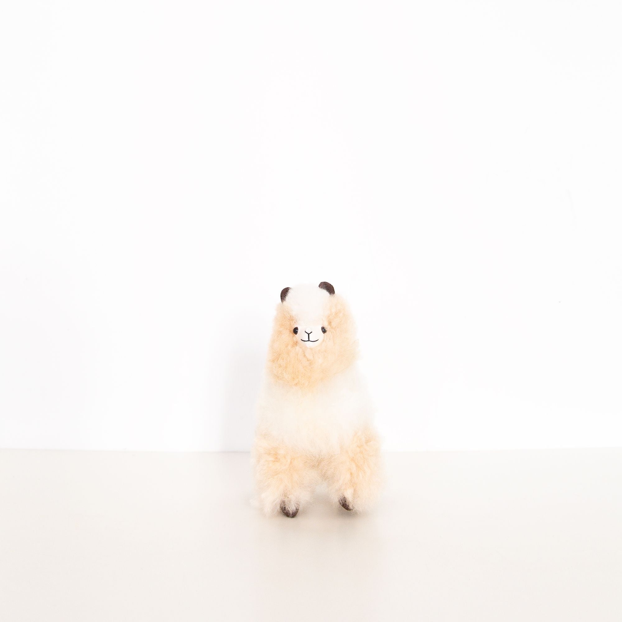 Small Plush Alpaca in Beige Mix, from La Tierra