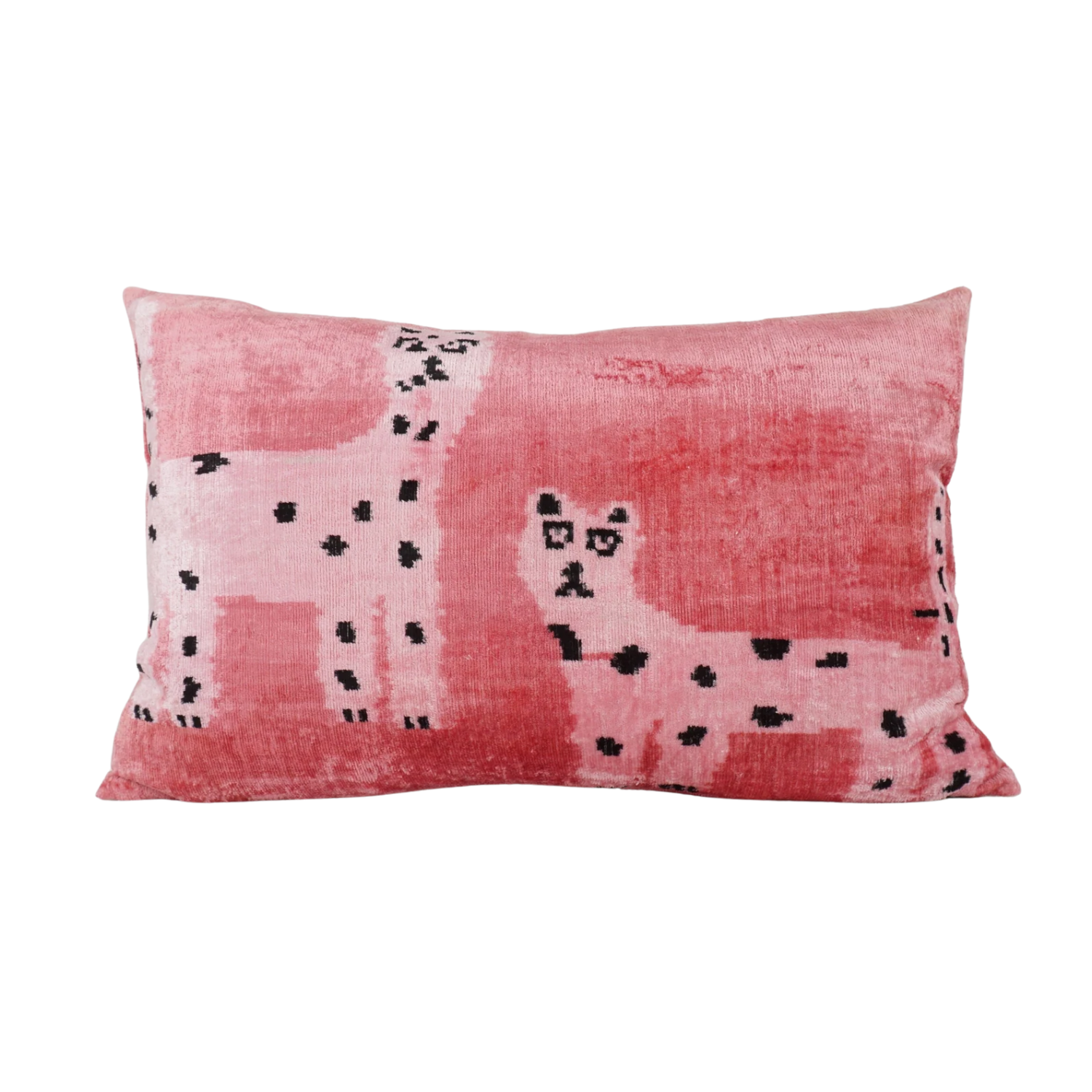 Lawrence & Pablo Ikat Silk & Velvet Red Pillowcase, from MD Home