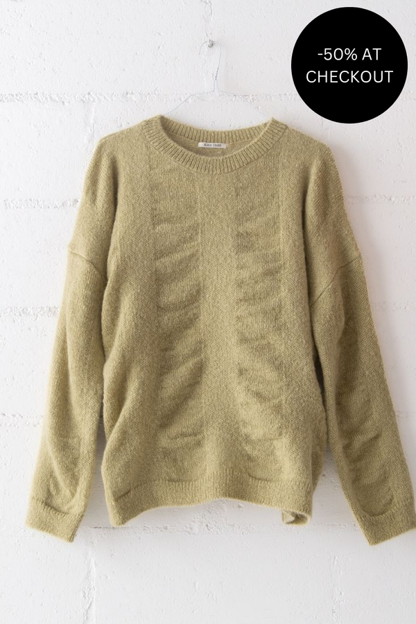 Waterfall Sweater in Lime, from Black Crane