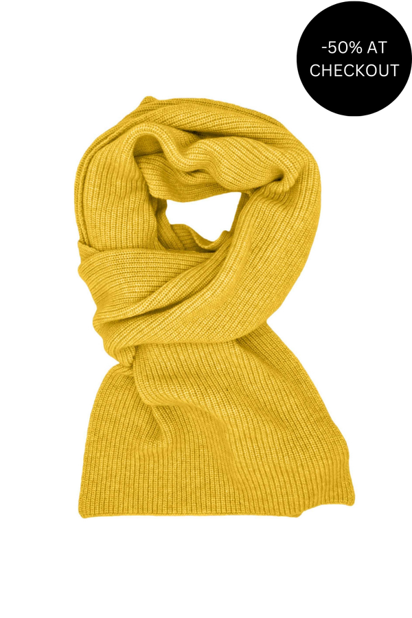 Cashmere Blend Unisex Scarf in Yellow, from Catherine Tough