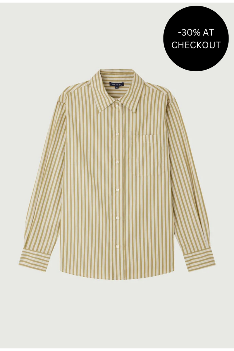 Alphee Shirt in Bronze & Ecru, from Soeur