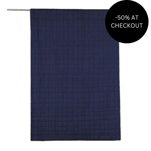 Check Box Quilt in Indigo, from Neem Living