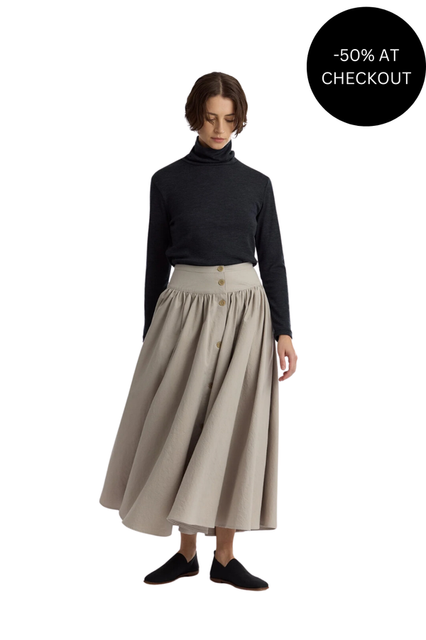 Circular Skirt in Cement, from Black Crane