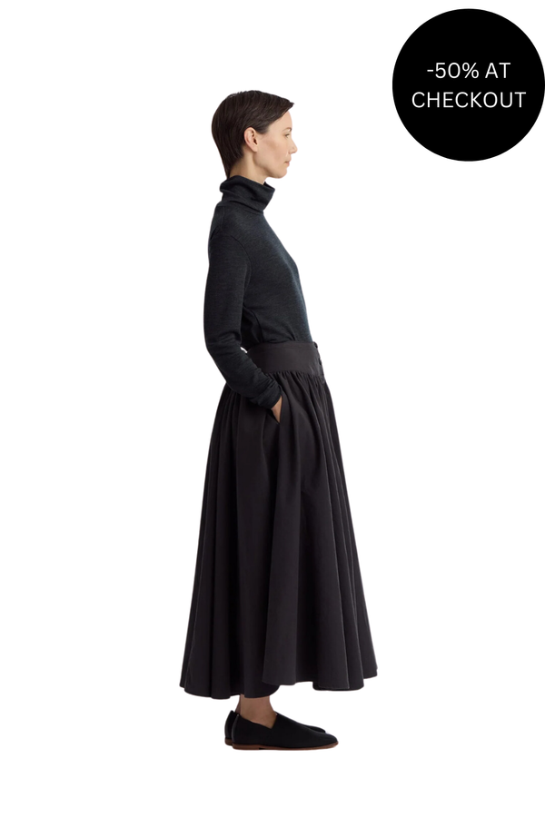 Circular Skirt in Dark Grey, from Black Crane