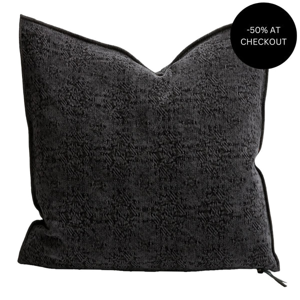 Kilim Jacquard Noir Pillow 65x65, from Maison De Vacances