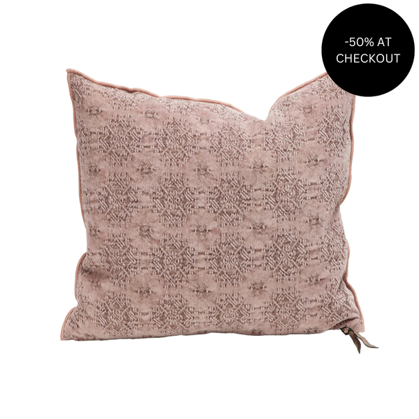 Kilim Jacquard Blush Pillow 50x50, from Maison De Vacances