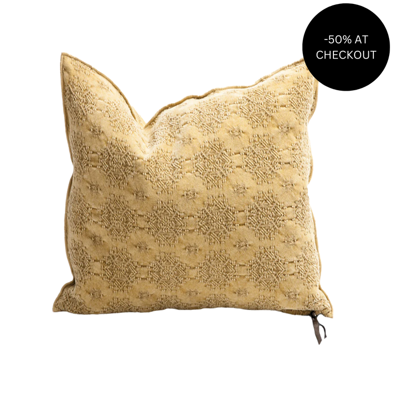 Kilim Jacquard Paille Pillow 50x50, from Maison De Vacances