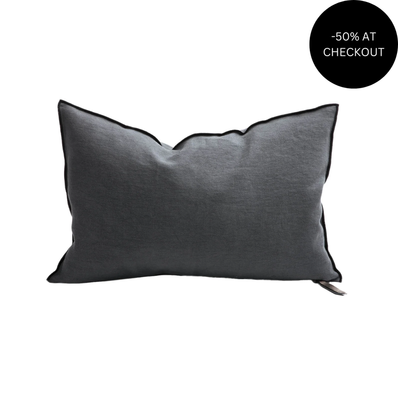 Stone Washed Charbon Pillow 40x60, from Maison De Vacances