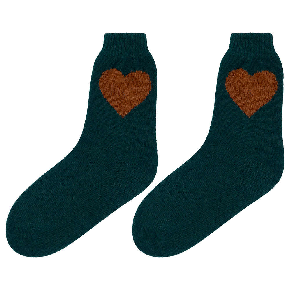 Heart Socks in Sacramento & Saddle, from Jumper 1234