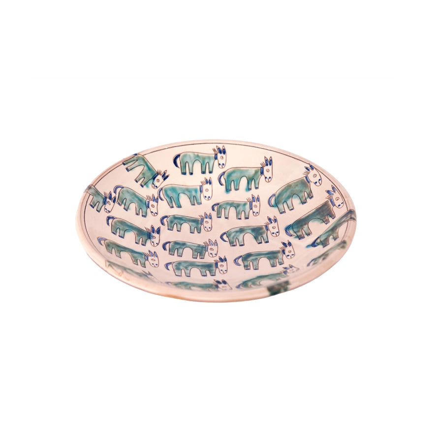 Pasture Donkey Ceramic Serving Plate, from Kiliim