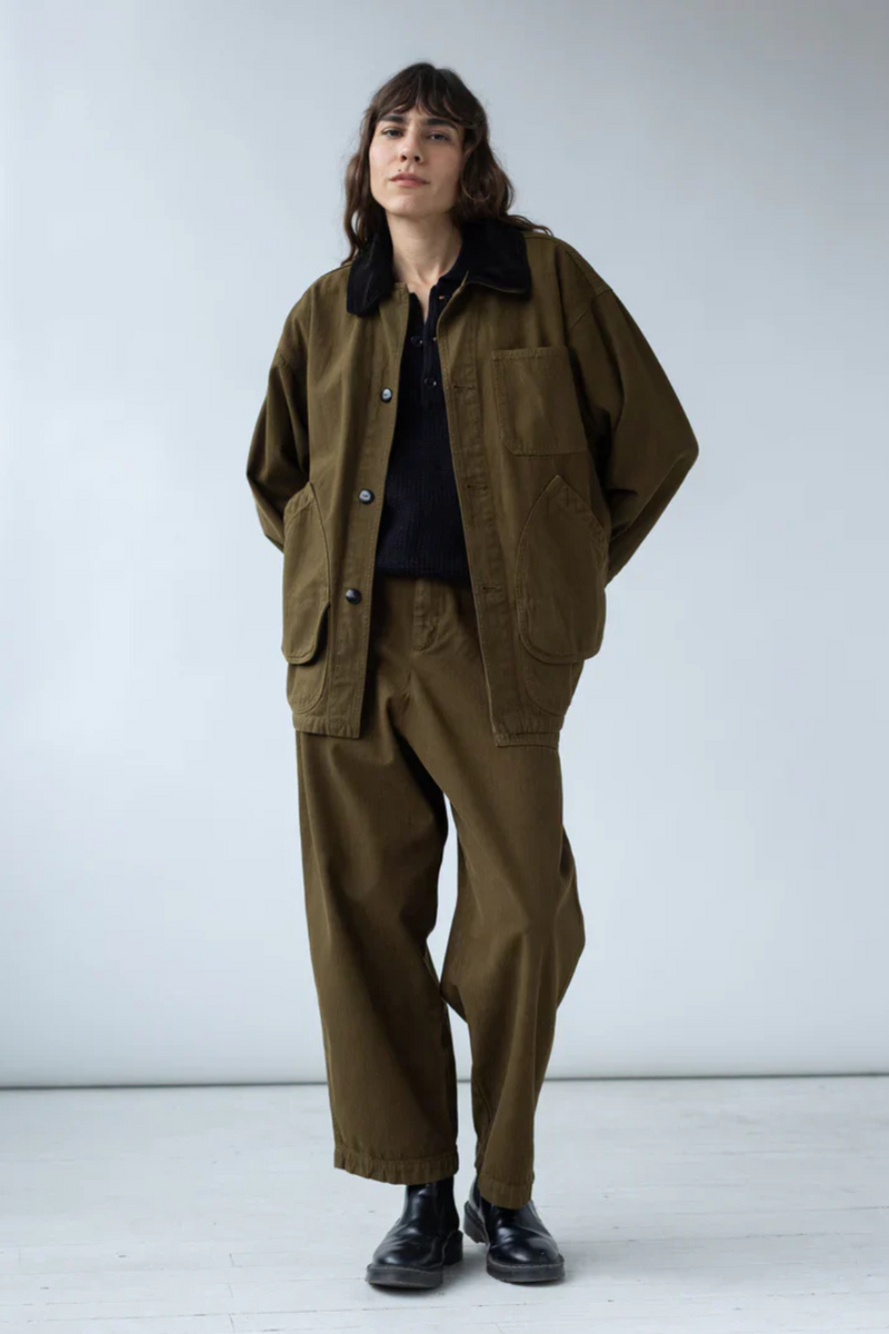 Painter Coat in Dark Olive, from Shaina Mote