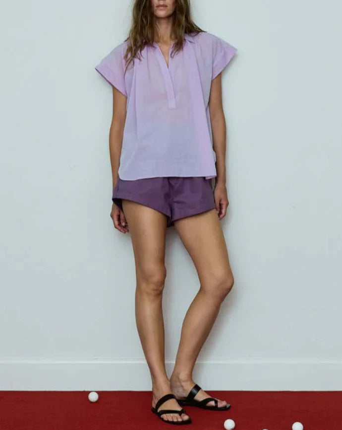 Trinity Top Brushed Cotton in Lavender, from Secular