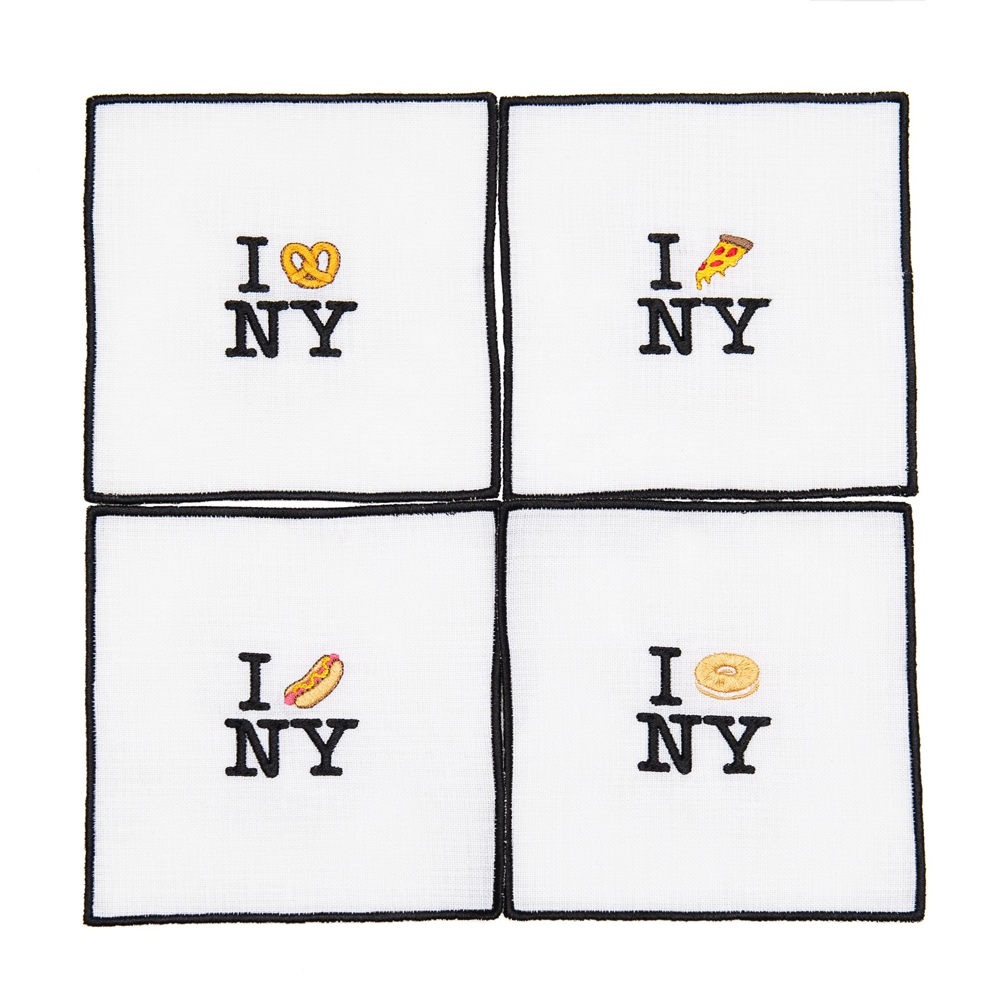 I Love New York Food Set of 4 Napkins, from NuYorkCloth
