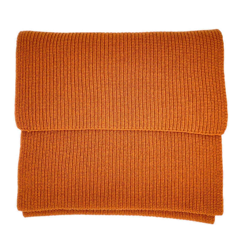 Cashmere Blend Unisex Scarf in Rust Orange, from Catherine Tough