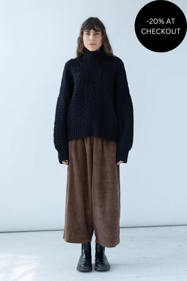 Balloon Corduroy Pants in Walnut, from Shaina Mote