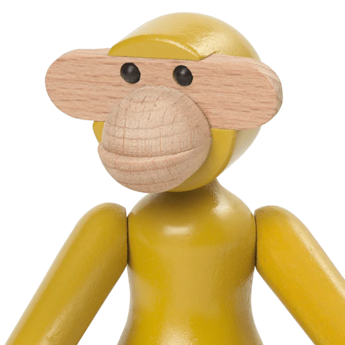 Mini Monkey in Vintage Yellow, from Kay Bojesen