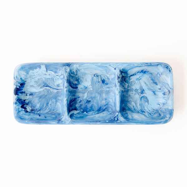 3 Part Tray in Denim Swirl, from Nashi Home