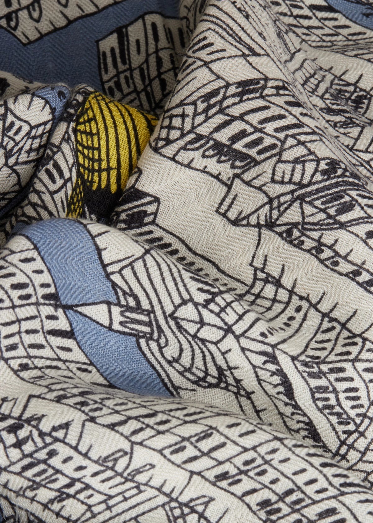 Turgot 130 Square Scarf in Light Blue, from Inoui Editions