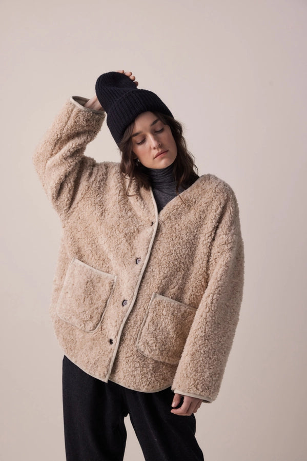 Wool Blended Jacket Cardigan, from Amente