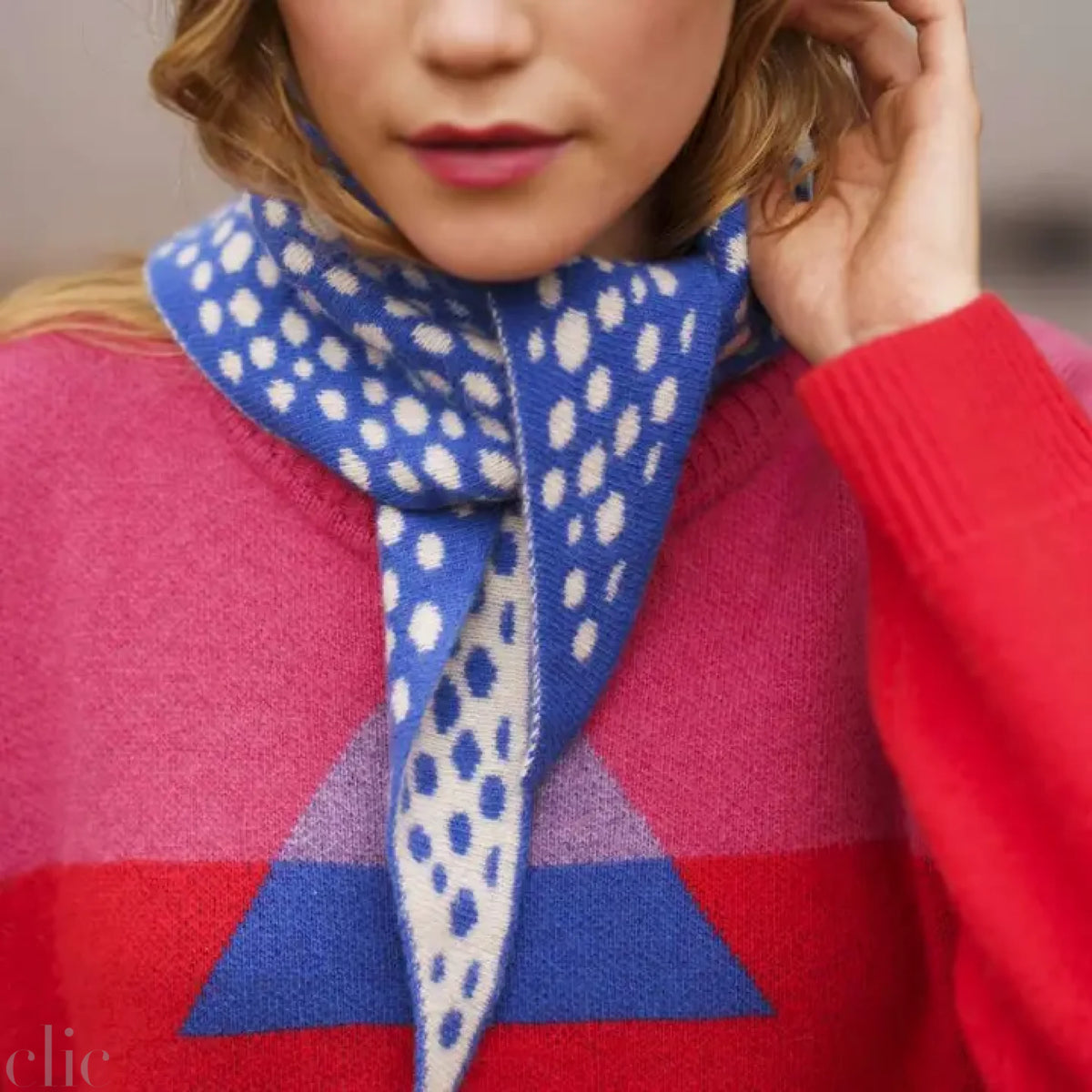 Spotty Neckerchief in Blue, from Donna Wilson