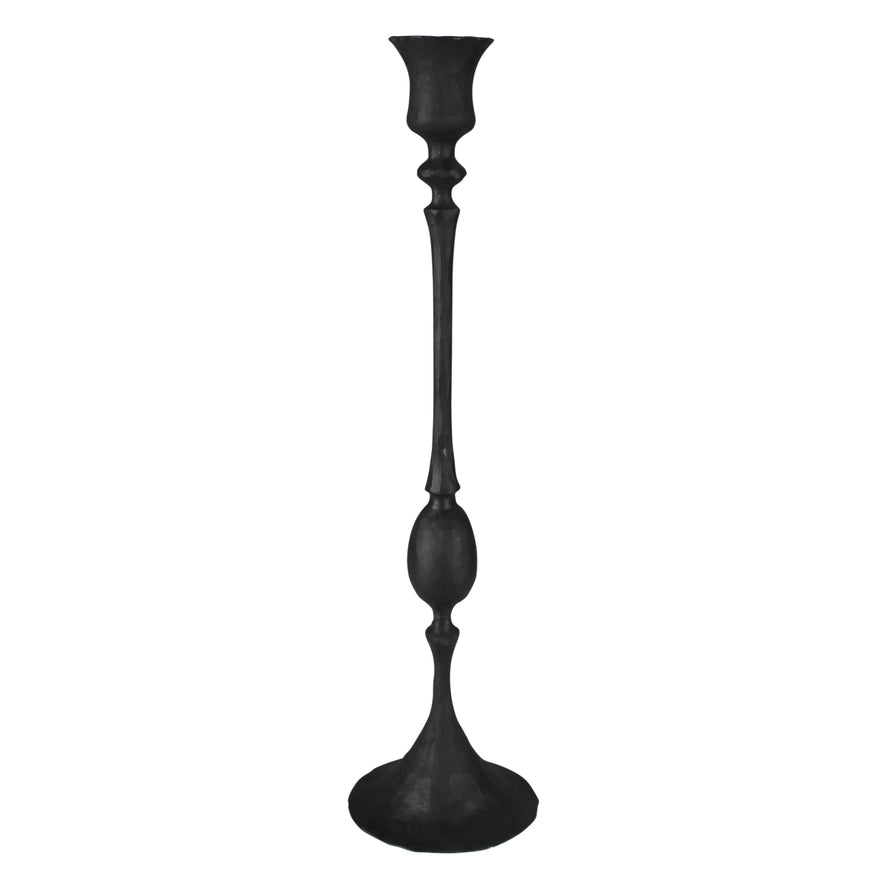 Medium Petro Taper Candle Holder in Black, from HomArt