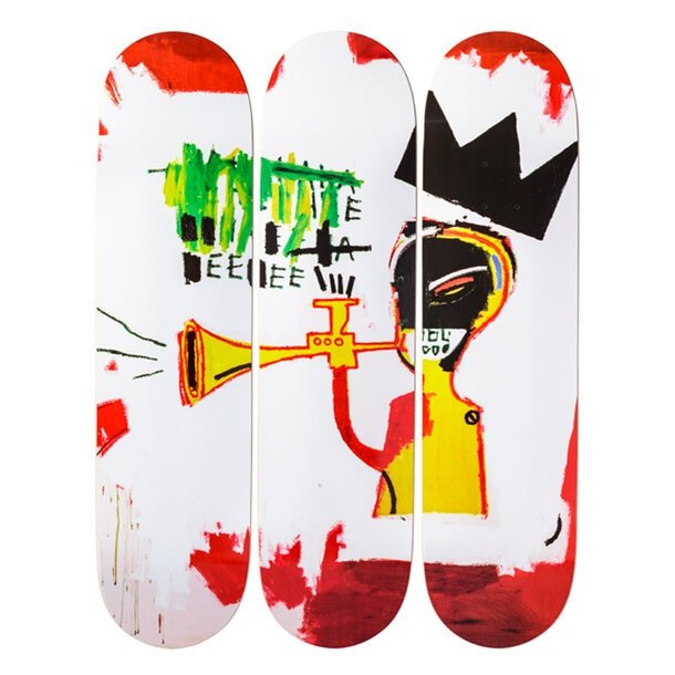 Jean-Michel Basquiat Trumpet Skateboard from The Skateroom
