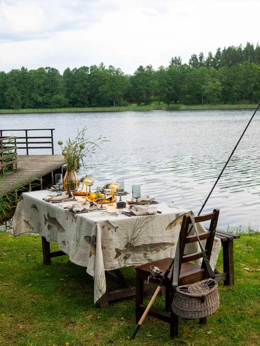Freshwater Fish Tablecloth, from Linoroom