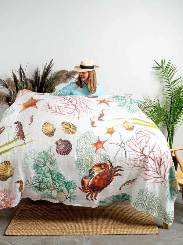 Ocean Animal Tablecloth, from Linoroom