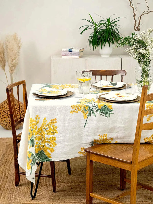 Mimosa Tablecloth, from Linoroom