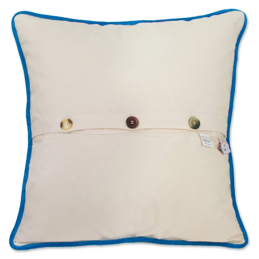 Palm Beach Hand-Embroidered Pillow