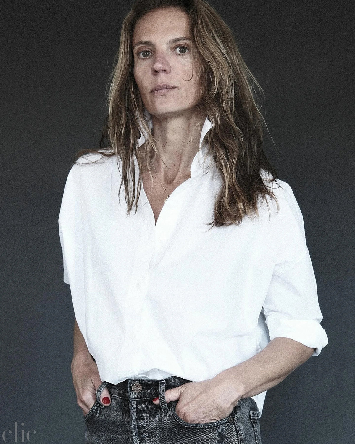 Zoe Japanese Poplin Shirt in White, from Monday12