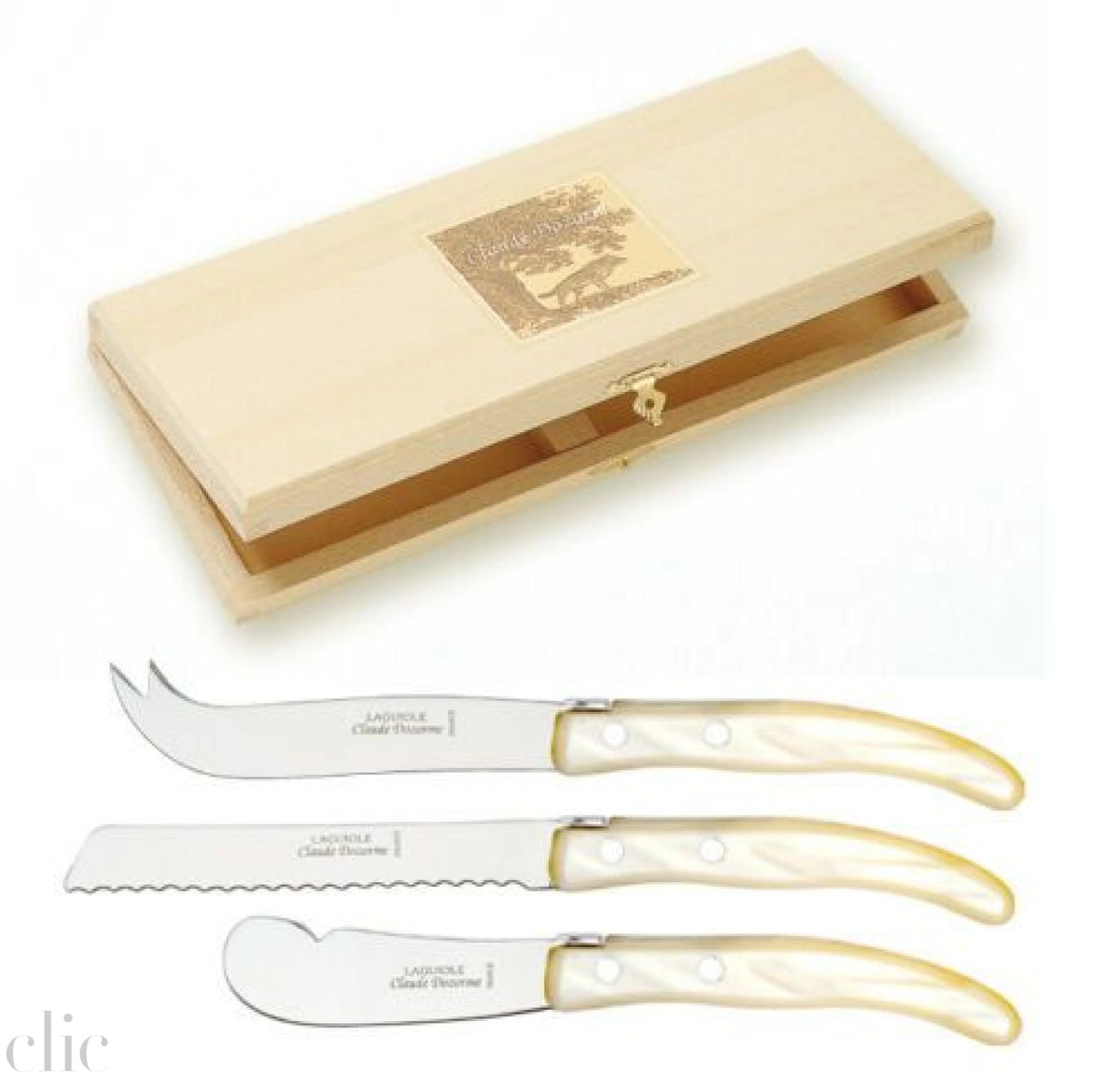 3 Piece Berlingot Breakfast Set in Natural, from Claude Dozorme