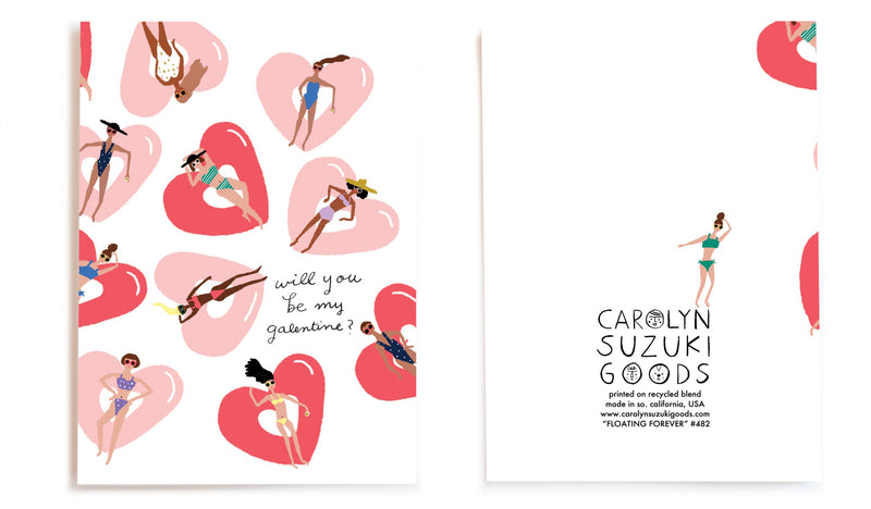 Floating Forever Valentine Card, from Carolyn Suzuki Goods