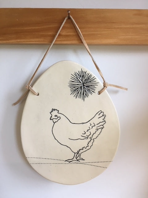 Chicken Wall Hanging Decor, from CSF Ceramics