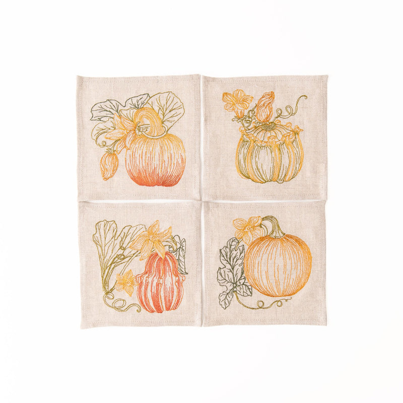 Pumpkin Harvest Coktail Napkins, form Coral and Tusk