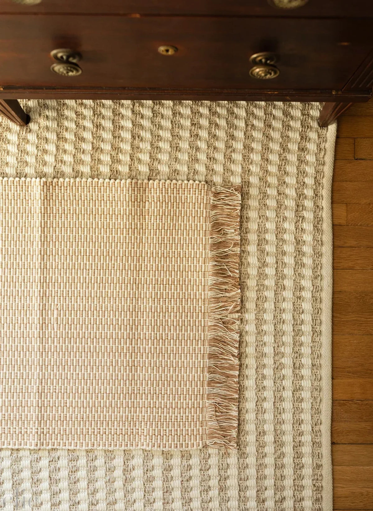 The Hand Loomed Cotton Rug in Natural