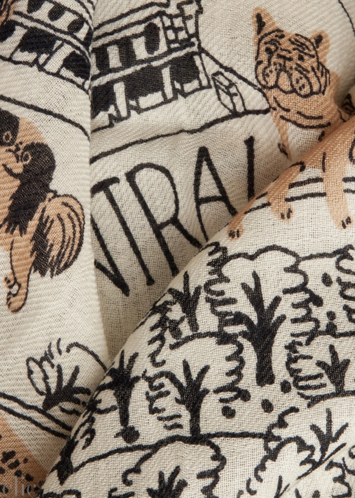 Central Park Square Scarf in White, from Inoui Editions
