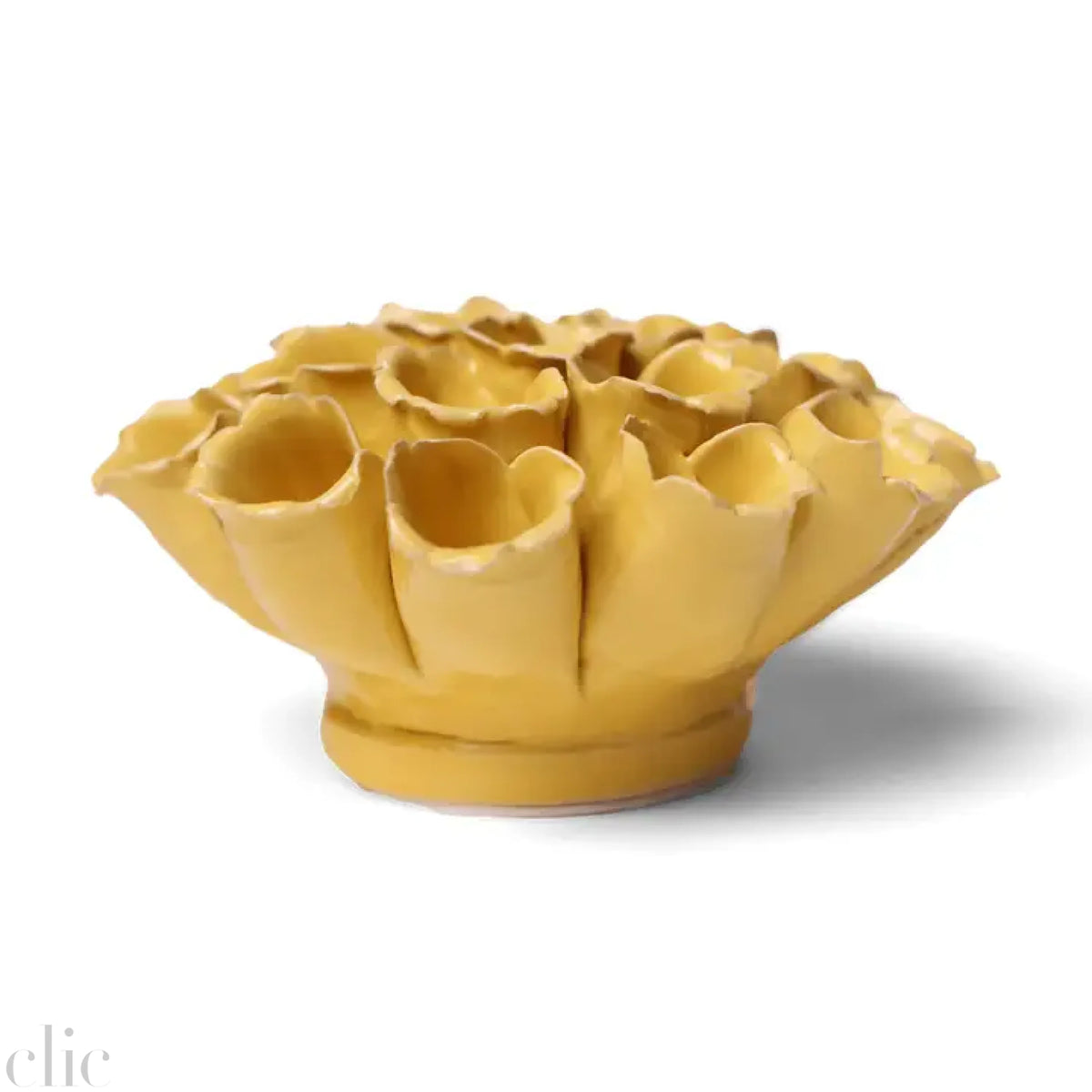 Ceramic Polyp Flower in Yellow