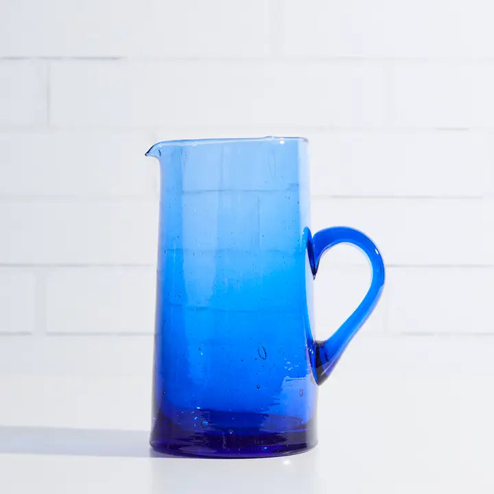Moroccan Cone Jug in Blue, from Verve Culture