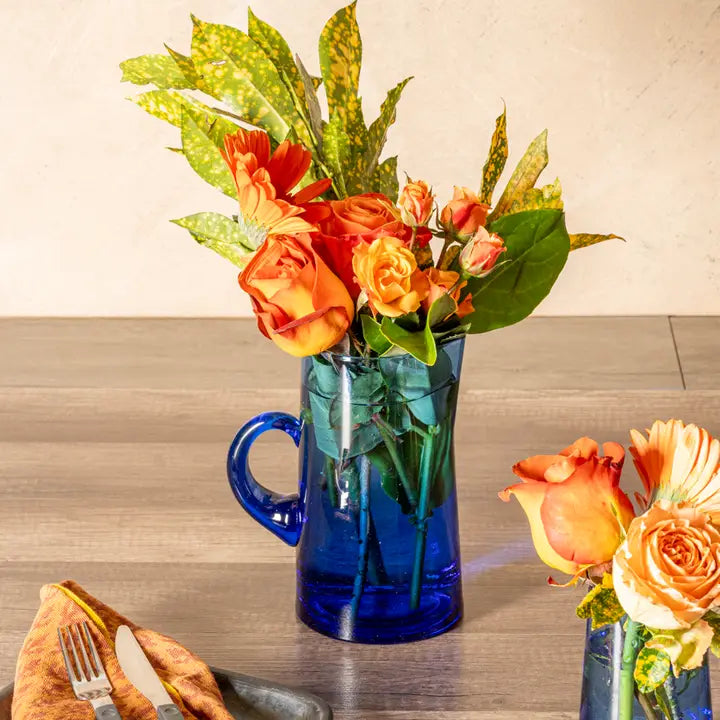 Moroccan Cone Jug in Blue, from Verve Culture