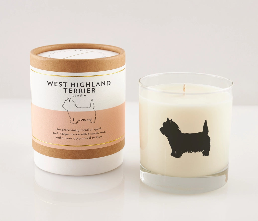 West Highland Terrier Dog Breed Soy Candle, from Scripted Fragrance