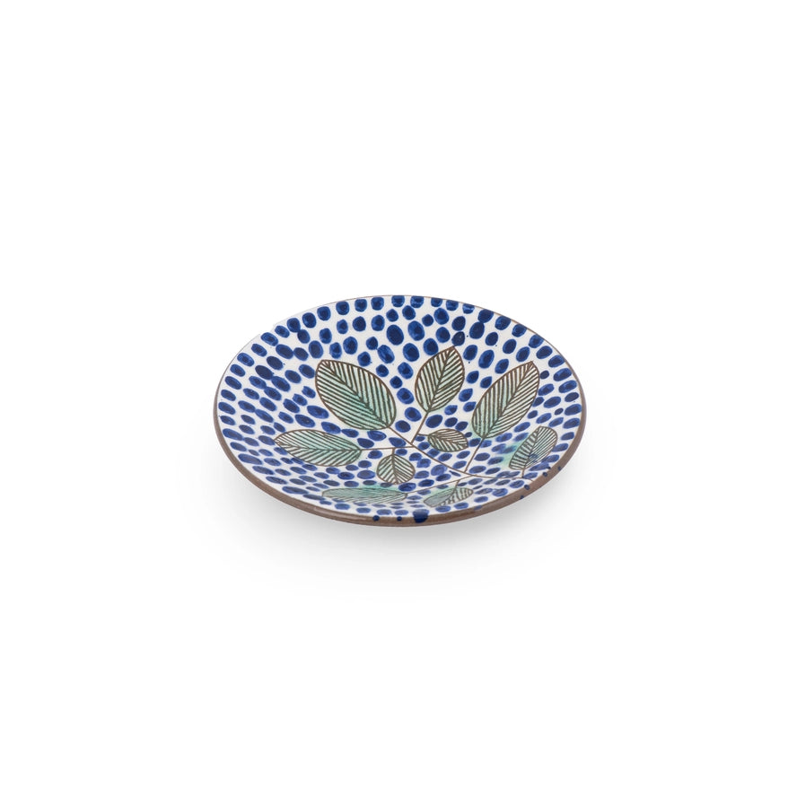 Dots Ceramic Plate in Blue, from Kiliim